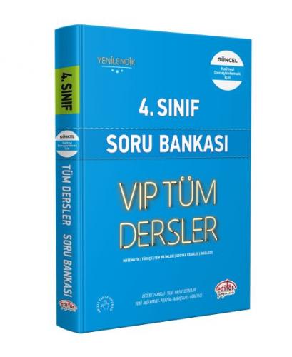 Kurye Kitabevi - Editör 4. Sınıf VIP Tüm Dersler Soru Bankası Mavi Kit
