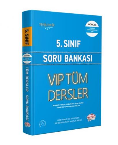 Kurye Kitabevi - Editör 5. Sınıf VIP Tüm Dersler Soru Bankası Mavi Kit