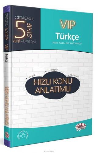 Kurye Kitabevi - Editör 5. Sınıf VİP Türkçe Hızlı Konu Anlatımlı-YENİ