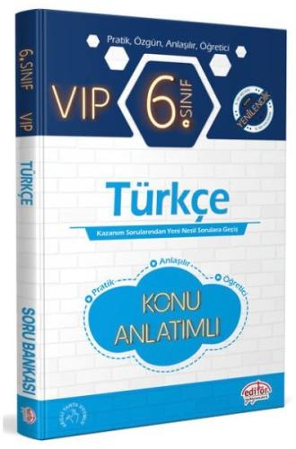 Kurye Kitabevi - Editör 6. Sınıf VIP Türkçe Konu Anlatımlı