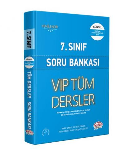 Kurye Kitabevi - Editör 7. Sınıf VIP Tüm Dersler Soru Bankası Mavi Kit