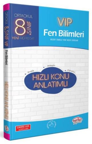 Editör 8. Sınıf VIP Fen Bilimleri Hızlı Konu Anlatımlı