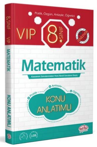 Kurye Kitabevi - Editör 8. Sınıf VIP Matematik Konu Anlatımı