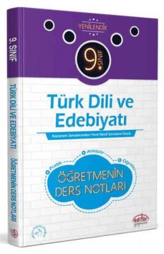 Kurye Kitabevi - Editör 9. Sınıf Türk Dili Edebiyatı Öğretmenin Ders N