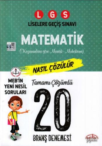 Kurye Kitabevi - Editör LGS Matematik 20 Branş Denemesi-YENİ