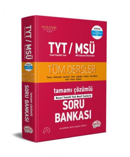 Kurye Kitabevi - Editör TYT / MSÜ Tüm Dersler Çözümlü Soru Bankası