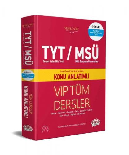 Kurye Kitabevi - Editör TYT MSÜ VIP Tüm Dersler Konu Anlatımlı
