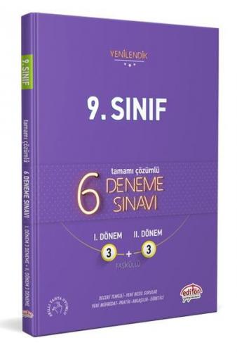 Editör Yayınevi 9. Sınıf 6 (3+3) Deneme Sınavı Tamamı Çözümlü