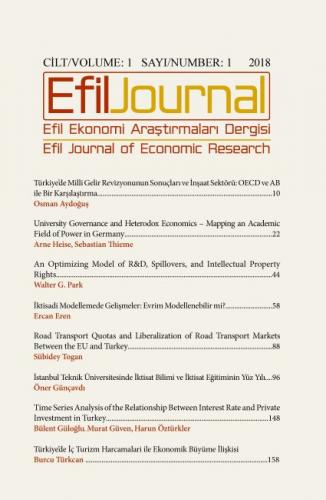Kurye Kitabevi - Efil Ekonomi Araştırmaları Dergisi Cil 1 Sayı 1 2018