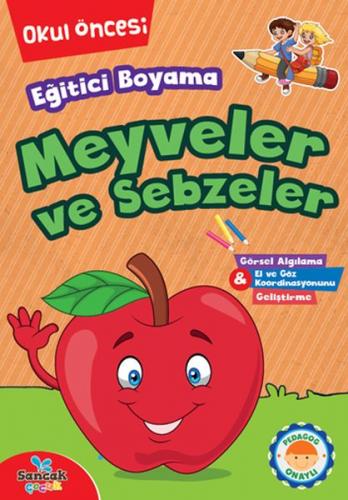 Kurye Kitabevi - Eğitici Boyama - Meyveler ve Sebzeler
