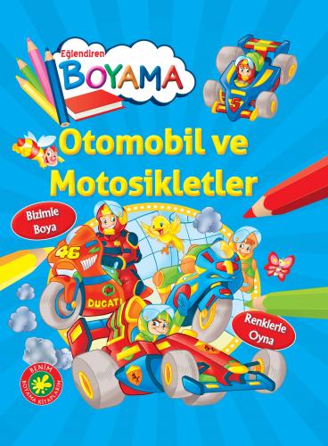 Kurye Kitabevi - Eğlendiren Boyama-Otomobil ve Motosikletler