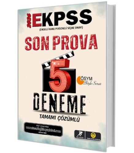 EKPSS Son Prova 5 Deneme Çözümlü Tasarı Yayınları - Münzevi Kitabevi