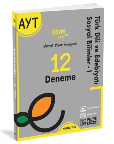 Endemik  AYT Türk Dili ve Edebiyatı Sosyal Bilimler 12 Deneme Sınavı