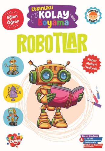 Kurye Kitabevi - Etkinlikli Kolay Boyama -Robotlar
