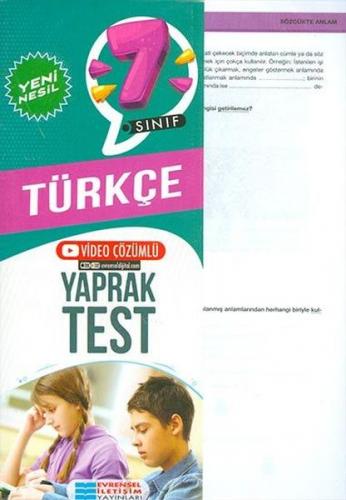 Kurye Kitabevi - Evrensel 7. Sınıf Türkçe Yeni Nesil Yaprak Test-YENİ