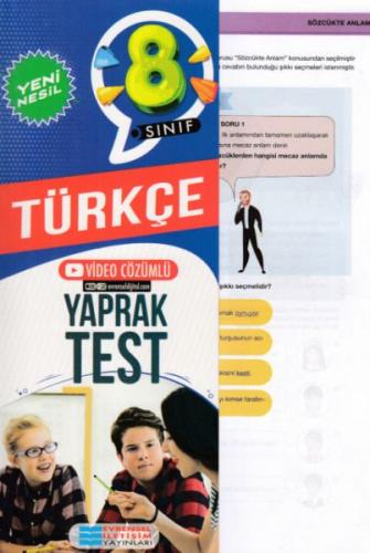 Kurye Kitabevi - Evrensel 8. Sınıf Türkçe Yeni Nesil Yaprak Test-YENİ