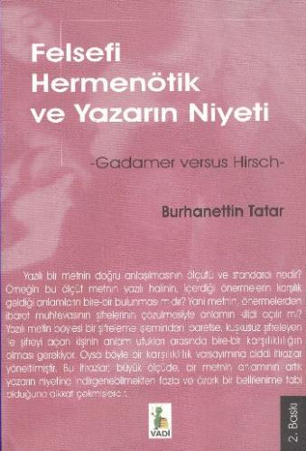 Felsefi Hermenötik ve Yazarın Niyeti - Münzevi Kitabevi