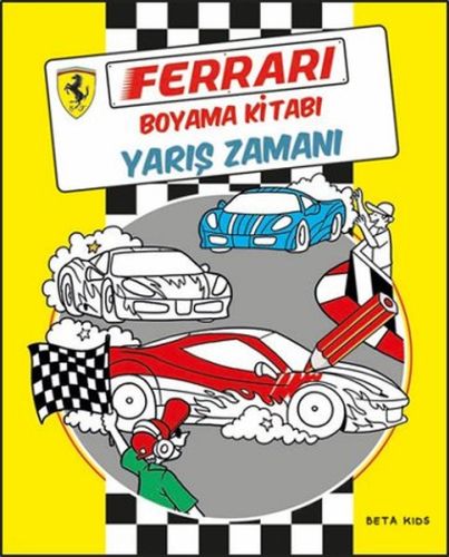 Kurye Kitabevi - Ferrari - Boyama Kitabı Yarış Zamanı