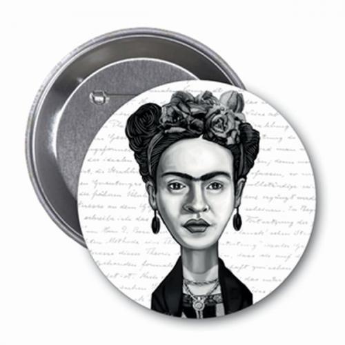 Kurye Kitabevi - Frida Kahlo Karikatür Rozet Aylak Adam Hobi