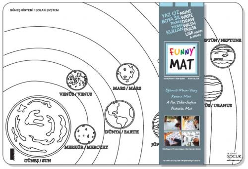 Funny Mat - Güneş Sistemi 33,5x48cm