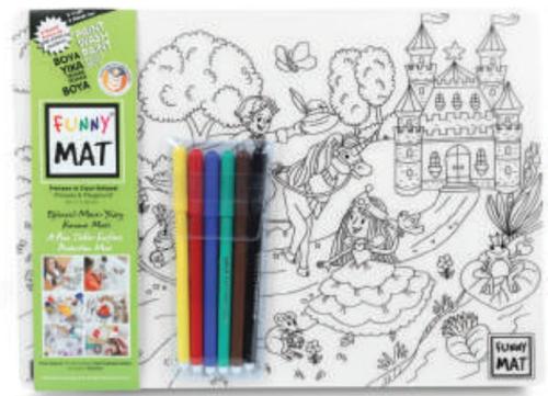 Funny Mat - Prenses Ve Oyun Bahçesi 6'Lı Kalem Hediyeli 25 x 35 cm
