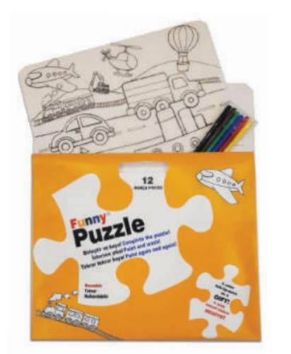 Kurye Kitabevi - Funny Mat Puzzle - Taşıtlar 30x40cm