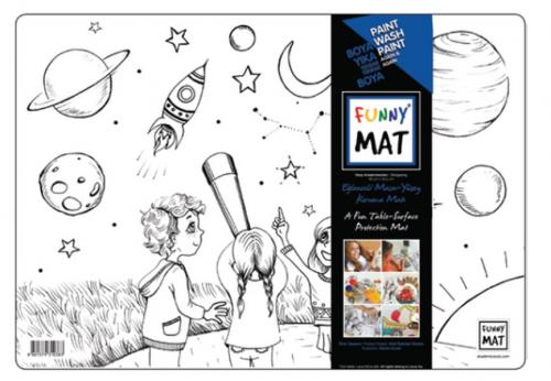 Kurye Kitabevi - Funny Mat- Uzay Araştırmacıları - 33,5x48cm
