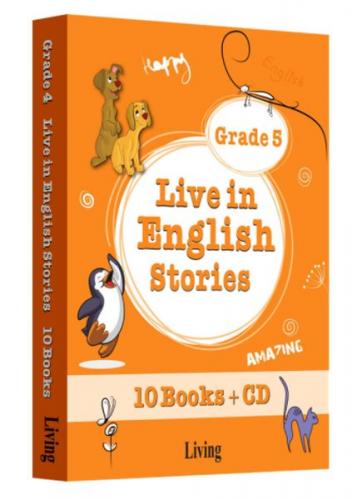 Kurye Kitabevi - Live in English Stories Grade 5 - 10 Books-CD