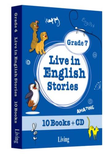 Kurye Kitabevi - Live in English Stories Grade 7 - 10 Books-CD