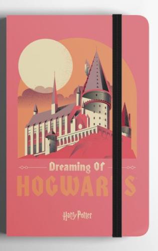 Kurye Kitabevi - Harry Potter Sert Kapak Mini Defter Hogwarts Pembe