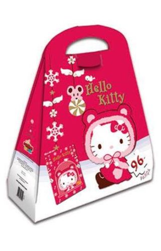 Kurye Kitabevi - Hello Kitty Çantalı Yap Boz Kırmızı Pelerin 96 Parça 
