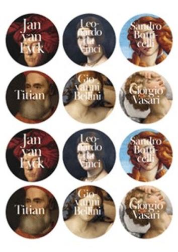 İkonik Tablolar Sticker (12'li) - Münzevi Kitabevi