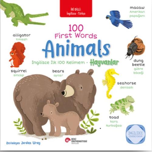 Kurye Kitabevi - İngilizce ilk 100 Kelimem - Hayvanlar (İki Dilli Türk
