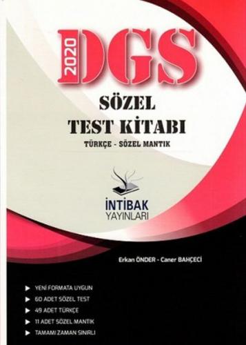Kurye Kitabevi - İnitbak 2020 DGS Sözel Test Kitabı Türkçe Sözel Mantı