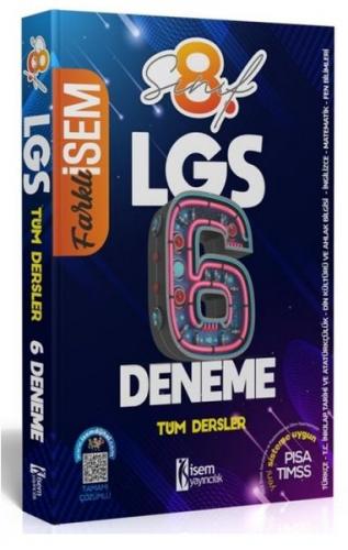 İsem Yayıncılık 2022 Farklı İsem LGS 8. Sınıf  Tüm Dersler Dijital Çözümlü 6 Deneme