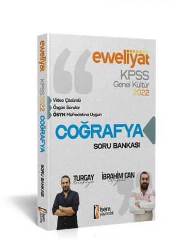 İsem Yayıncılık 2022 KPSS Evveliyat Lisans Genel Kültür Coğrafya Video Çözümlü Soru Bankası