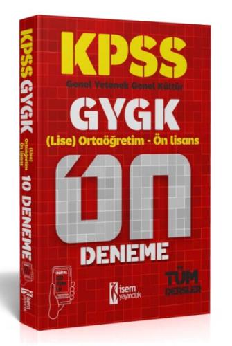 İsem Yayıncılık 2024 Kpss Gygk Ortaöğretim-Önlisans 10 Deneme Dijital Çözümlü