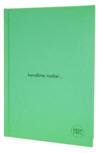 Kurye Kitabevi - Kendime Notlar Arda Erel Defter Yeşil Ciltli