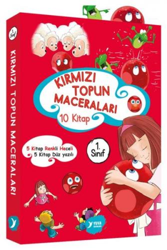 Kırmızı Topun Maceraları 1. Sınıf Renkli Heceli Düz Yazı 10 Kitap - Mü