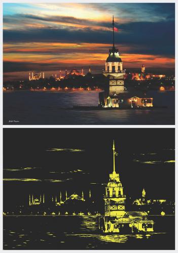 Kız Kulesi Neon(Puzzle 1000) 1903