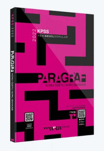 Marka Yayınları 2022 KPSS Paragraf Konu Özetli Yeni Nesil Soru Bankası Tamamı Video Çözümlü