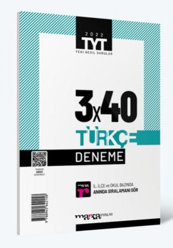 Kurye Kitabevi - Marka Yayınları 2022 TYT Türkçe 3×40 Deneme