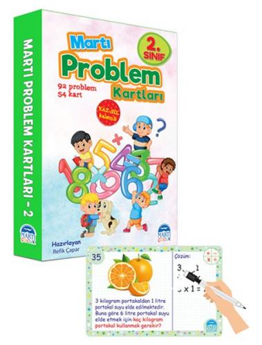 Kurye Kitabevi - Martı 2. Sınıf Problem Kartları-Silinebilir Kalemli