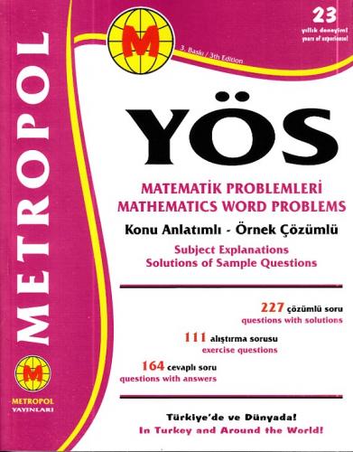 Kurye Kitabevi - Metropol YÖS Matematik Problemleri Konu Açıklamalı-Ör