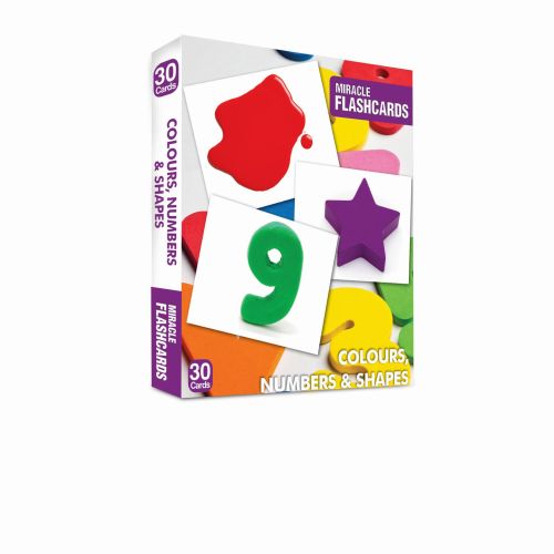Kurye Kitabevi - Miracle FlashCards Colours-Numbers-Shapes 30 Cards