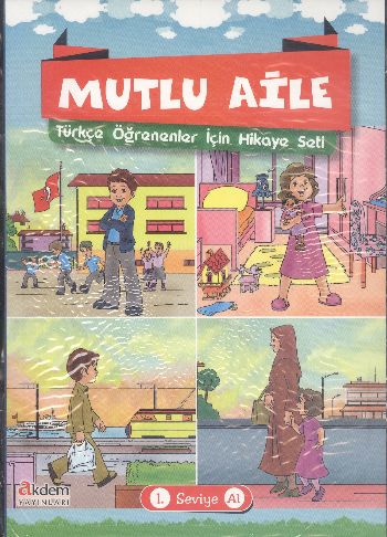 Kurye Kitabevi - Mutlu Aile - Türkçe Öğrenenler İçin Hikaye Seti-1