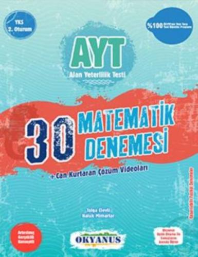 Kurye Kitabevi - Okyanus AYT 30 Matematik Denemesi-YENİ