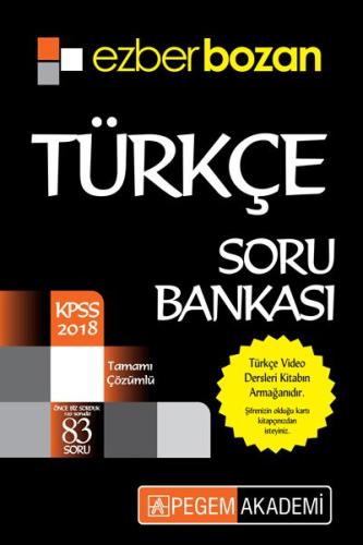 Kurye Kitabevi - Pegem 2018 KPSS Ezberbozan Türkçe Soru Bankası