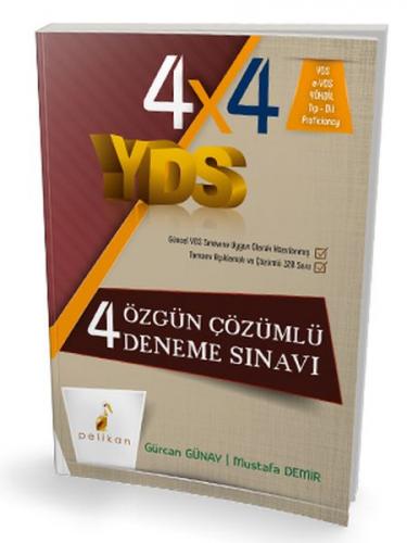 Kurye Kitabevi - Pelikan 4x4 YDS 4 Özgün Çözümlü Deneme Sınavı