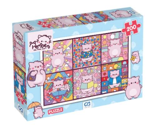 Pembe Kedi Puzzle 200 - Münzevi Kitabevi